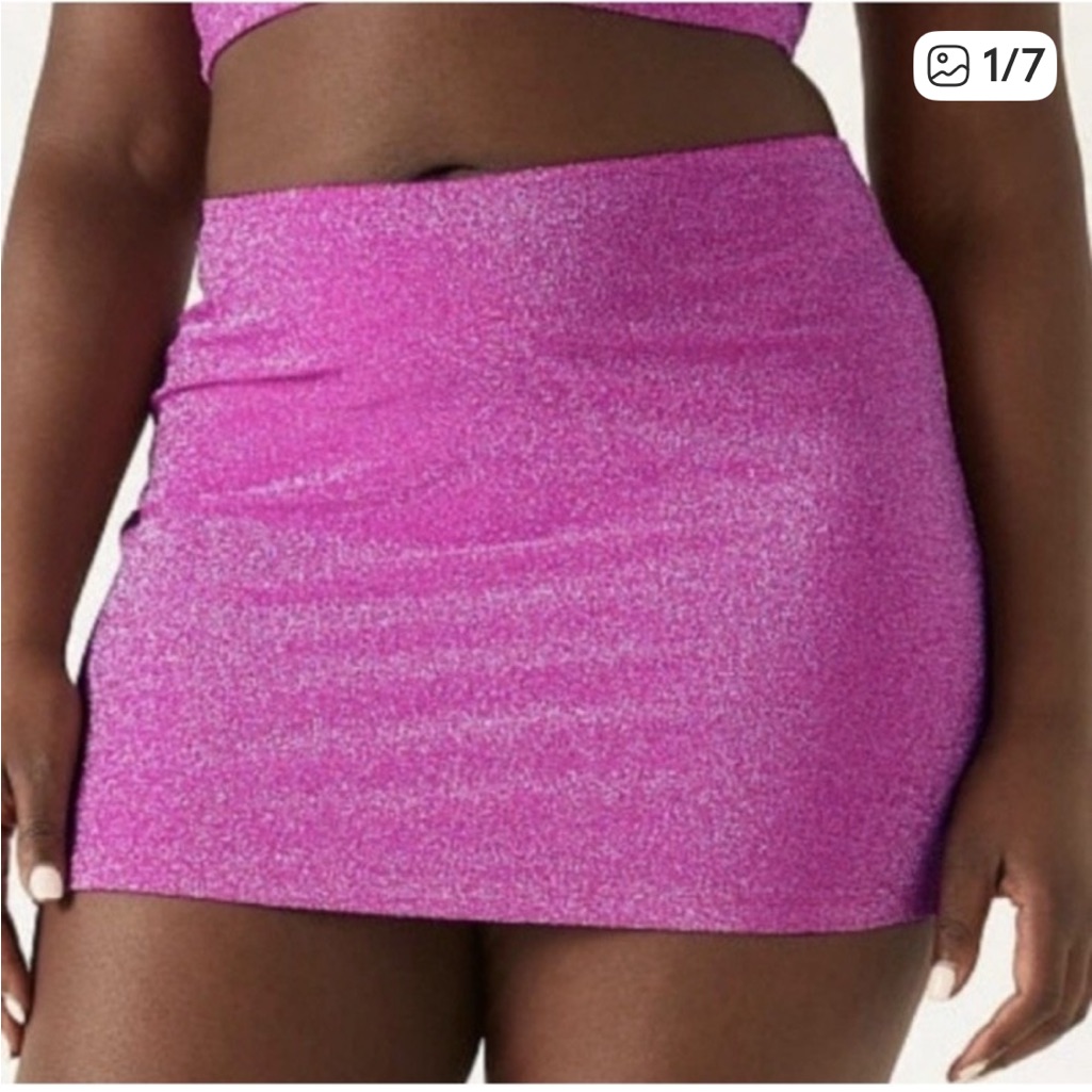 Victoria's Secret Swim Shimmer Cover-Up Sarong Mini Skirt In Magenta Pink